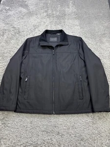 Calvin Klein Jacket Men Large Black Softshell Quilt Lined Bomber Windbreaker - Picture 1 of 10