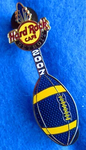 DETROIT FOOTBALL CHAMPIONS MAZE & BLUE BALL GUITAR 2007 Hard Rock Cafe PIN LE - Picture 1 of 1
