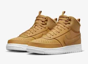 Nike Court Vision Mid Winter 9.5 Tan Elemental Gold DR7882 700 Sneaker Boot - Picture 1 of 7