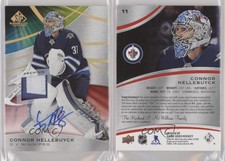 2019 SP Game Used Red Spectrum Premium Materials /15 Connor Hellebuyck #11 Auto