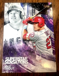 2018 Topps #SSS-1 Mike Trout Superstar Sensations Blue Parallel Angels - Picture 1 of 2