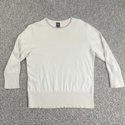 Suéter de Colección GAP para Mujer Grande Marfil Rosa/Azul Cuello Redondo Algodón Cachemira Hong Kong Foto 1 de 4