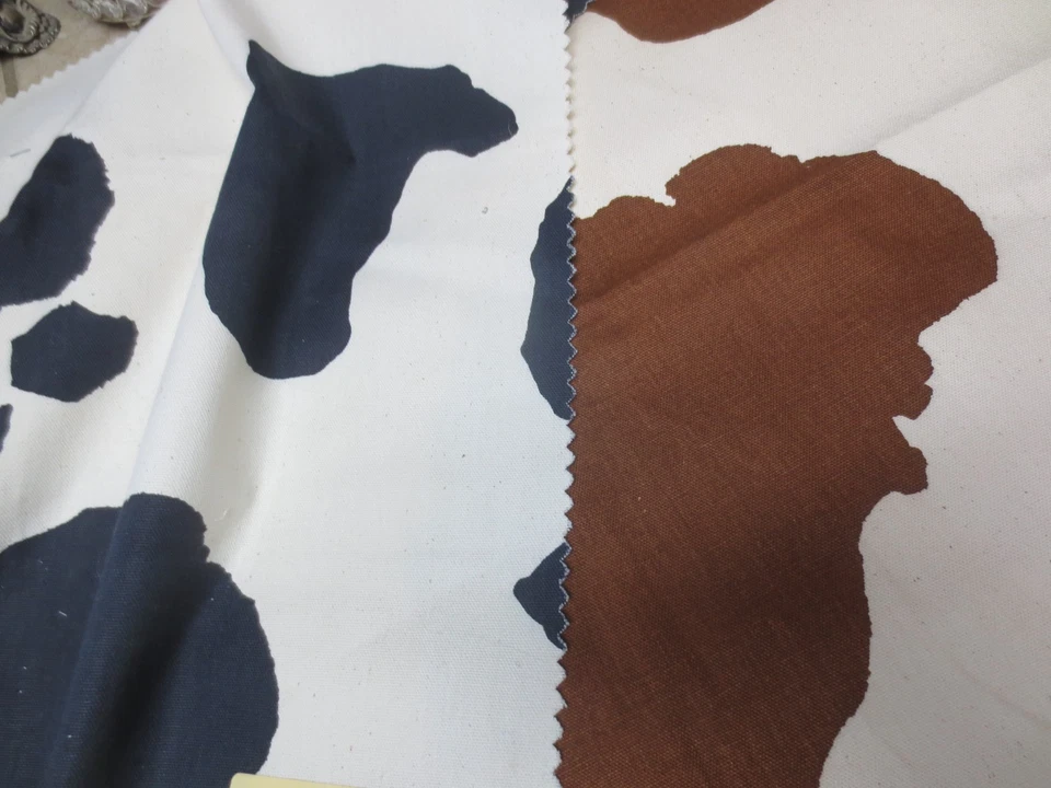 COVINGTON1 100% TELA ALGODÓN ESTAMPADO VACA MUESTRAS 25 X 26" Foto 1 de 1