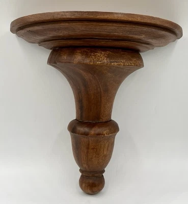 Винтажная настенная полка бра из массива дерева 11 1/2 дюйма - Изображение 1 из 4