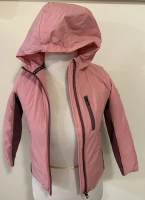 Spyder Niñas XS (5/6) Chaqueta con Capucha Rosa Softshell Abrigo de Invierno - Leer Foto 1 de 4