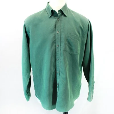 Bugatchi Uomo Green Men's Shirt XL Long Sleeve Modal Blend Business Casual - Image 1 of 4