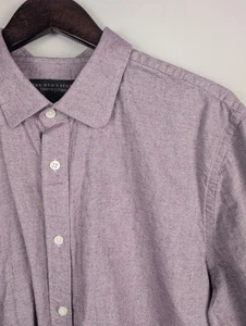 Bloomingdale's Men's Button Down Shirt Size XL Purple Cotton Preppy Designer - Picture 1 of 12