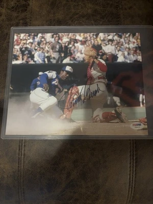 Fotografía firmada Johnny Bench 8x10 Cincinnati Reds certificado de autenticidad Foto 1 de 2