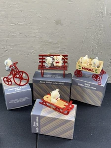 5 Vintage Avon Weihnachten Teddybär Ornamente - Bild 1 von 5