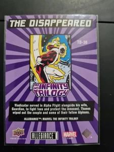 2023 UD Marvel Infinity Trilogy The Disappeared Vindicator #TD-30 - Picture 1 of 2