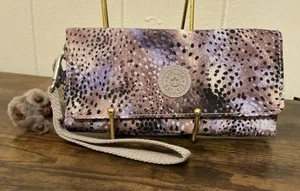 Rare HTF Modern Vintage Kipling Rubi Large Nylon Multicolor Wristlet Wallet - Picture 1 of 3
