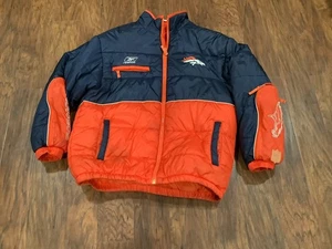 VINTAGE SELTENE REEBOK CHICAGO BEARS GEFÜTTERTE WINTERJACKE MIT DURCHGEHENDEM REISSVERSCHLUSS IN GRÖSSE L - Bild 1 von 10