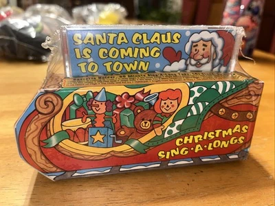 Sealed Vtg 1997 Santa Claus Is Coming To Town Sing-along Cassette Tape/Holder  - Image 1 of 4