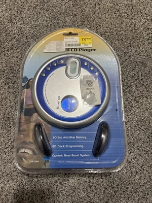 Reproductor de CD/MP3 portátil GPX azul plateado, radio AM/FM, CDP3104 antideslizante Foto 1 de 4