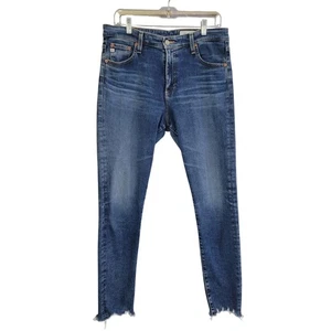 AG Adriano Goldschmied The Farrah Skinny Jeans Womens Size 32 Ankle Raw Hem - Picture 1 of 14