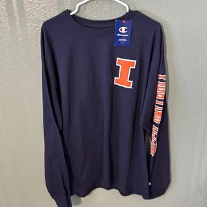 NWT Men's XL Champion NCAA Illinois Fighting Illini Long Sleeve T-Shirt - Picture 1 of 5