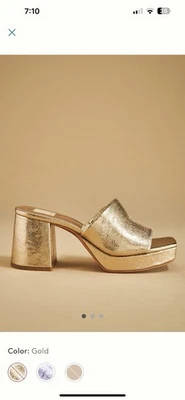 Pre Owned Gold Size 9 Dolce Vita Platform Sandals - Image 1 of 4