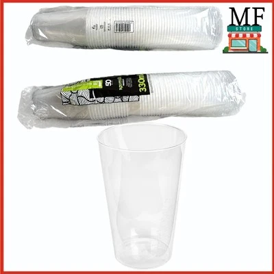 BICCHIERI PLASTICA TRASPARENTE Monouso 330 ML Cocktail Barman Bibite Feste Italy - Immagine 1 di 4