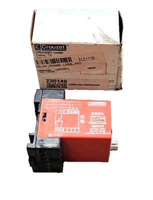 Crouzet DWRA440A DWRA440VAC Three Phase Monitor 10A DIN, SPDT - Image 1 of 4