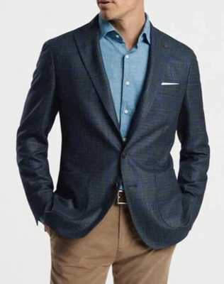 $1295 42R Peter Millar Findlay Plaid Sport Coat Wool Silk Cashmere Blazer - Image 1 of 4