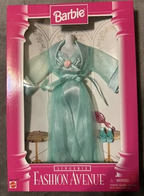 Vintage 90s Barbie Fashion Avenue 14289 Pastel Mint Green Blue Nightgown Outfit - Image 1 of 2