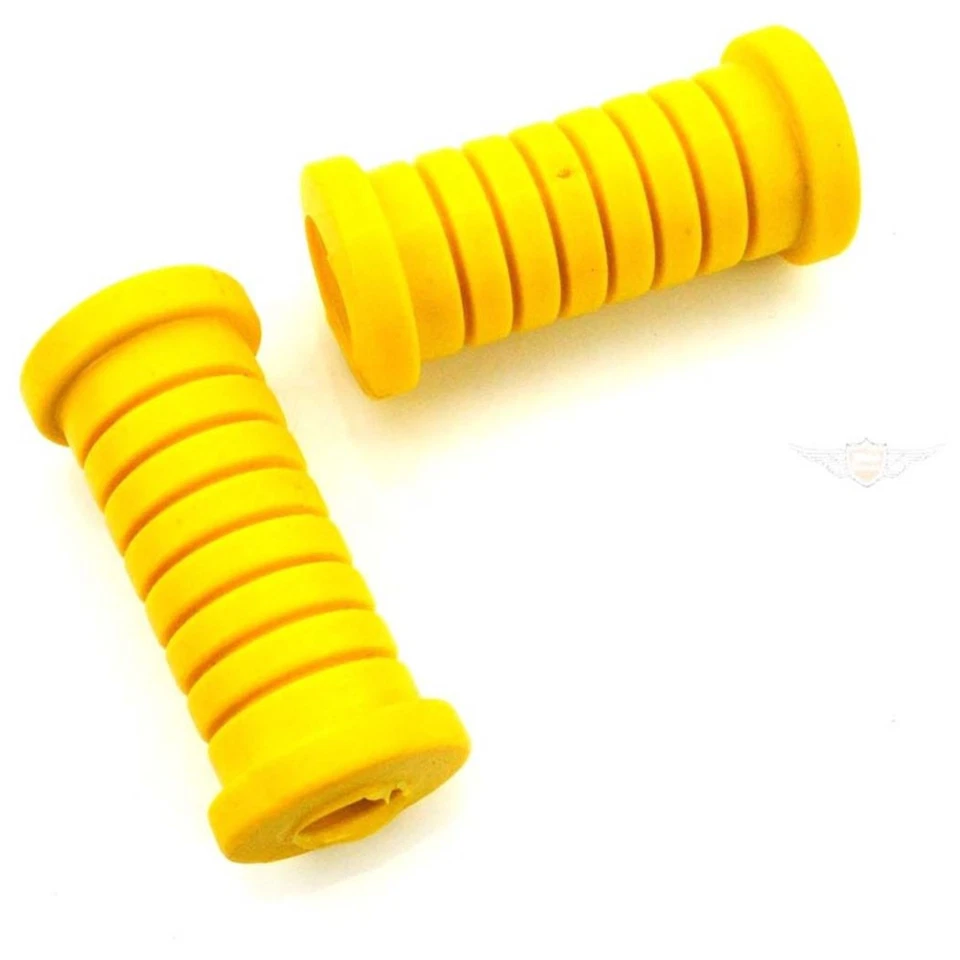 Sozius Fußraste Gummi 2 Stück gelb für Simson S50, S51, Schwalbe, Star footrest - Bild 1 von 1