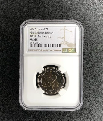 2022 Findland 2 Euro Natl Ballet in Finland 100th Anniversary NGC MS 65 UNC COIN - Image 1 of 2