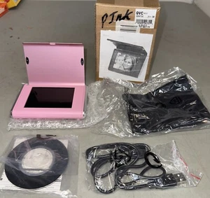 NIB Portable Digital Photo Album, 3.5" Diameter LCD Screen Pink Pocket - Picture 1 of 9