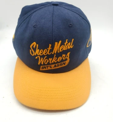 TRABAJADORES DE CHAPA Int'l Assn De Colección Años 80 Rojo Malla SnapBack Camionero Ropa de Trabajo Sombrero Foto 1 de 4