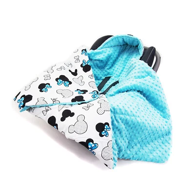 Universale Einschlagdecke Fußsack für Babyschale Autokindersitz Buggy 90x90 cm - Bild 1 von 2