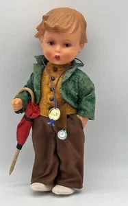 Vintage Goebel Vinyl Rubber Boy mit Taschenuhr & Regenschirm MJ Hummel Germany - Bild 1 von 5