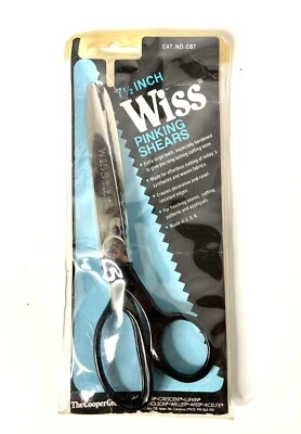 WISS Pinking Shears 7.5” CB7 Black Handle Vintage 70’s USA EXCELLENT Cond. - Image 1 of 4