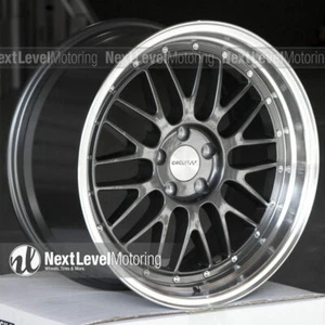 CIRCUIT CP30 19x8.5 19x9.5 5x112 +35 Gun Metal Staggered Wheels LM Style Mesh - Picture 1 of 9