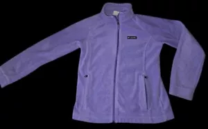 * COLUMBIA Purple Fleece Zip Front Jacket Girls L Size 14-16 - Picture 1 of 4