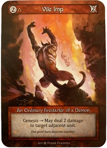 Hechicería Contestada Reino Alpha Vile Imp Frank Frazetta Obra de Arte Sin Lámina - Imagen 1 de 1