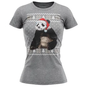 Christmas Fancy Dress Panda T Shirt Wildlife Animal Her Animals Womens - Picture 1 of 11
