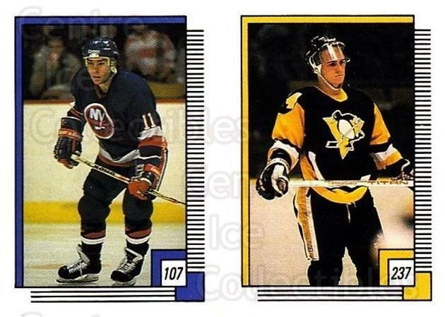 1988-89 O-pee-chee Stickers #107-237 Randy Wood, Rob Brown - Image 1 of 1