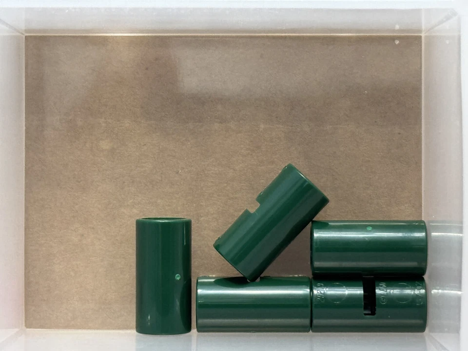 LEGO Parts - Dark Green Technic, Pin Connector Round 2L - No 62462 - QTY 5 - Image 1 of 1