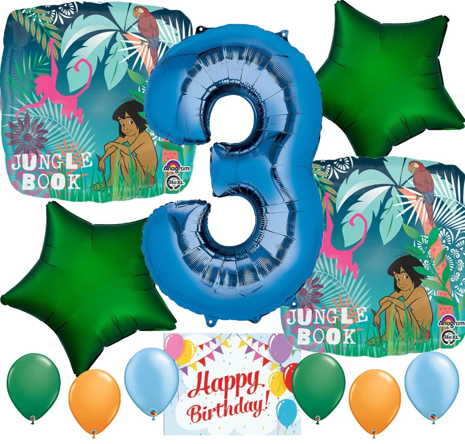 Книга джунглей вечеринки расходные материалы воздушный шар украшение комплект для 3-й день рождения - Изображение 1 из 1