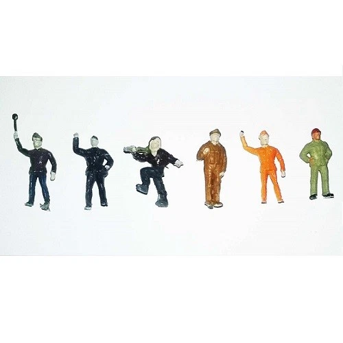 MINIATURE MINIATURPLASTIKEN FIGURES MERTEN 6 UOMINI SCALA H0 1/87 MODELLISMO - Immagine 1 di 1