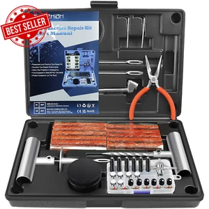 Tubeless Tyre Repair Kit, 88 Pieces, Heavy Duty for Car, Truck, Motorcycle - Picture 1 of 12