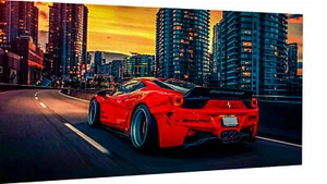 Lienzo coches deportivos coches Ferrari cuadros murales - impresión artística de alta calidad - Imagen 1 de 8