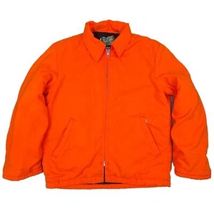 Vintage 80s Timber King Deer Hunting Orange Quilted Jacket sz M Great condition - Picture 1 of 8