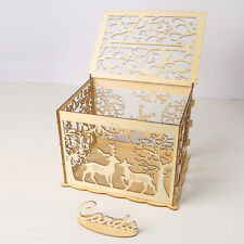 DIY Pudełko na karty ślubne Rustykalne drewno Pudełko na karty upominkowe Etui na karty Pudełko na karty