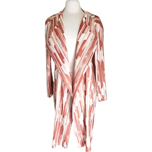 Chaqueta plumero Chico's Travels plisada frente abierto talla 2 grande 14/16 nueva sin etiquetas - Imagen 1 de 13