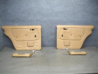 80-85 MERCEDES W123 SEDAN REAR DOOR INTERIOR TRIM COVER PANEL SET W ARMREST OEM - Image 1 of 4
