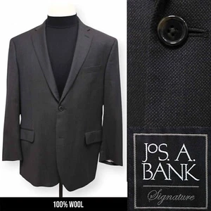 JOS A BANK SIGNATURE mens brown NAILHEAD WOOL sport coat suit jacket blazer 44 R - Picture 1 of 14