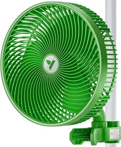 VIVOSUN AeroWave E9 Clip on Fan,EC Motor,Auto Oscillation,Air Circulator,Green - Picture 1 of 8