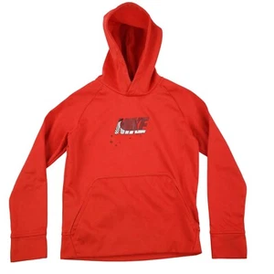 NIKE Boy's Size Small Therma-Fit Graphic Stars Training Hoodie Kids DQ9037 Red - Picture 1 of 8