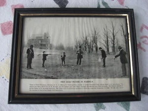 Vintage 1960's 6" x 8" FIRST GOLF PICTURE IN AMERICA Yonkers New York 1888 Rare - Bild 1 von 3